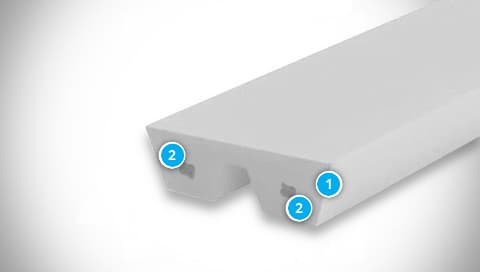 Structure of Reinforced Polyurethane Twin V-Belt