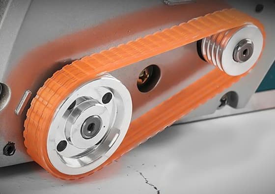 Polyurethane poly-V belt in use