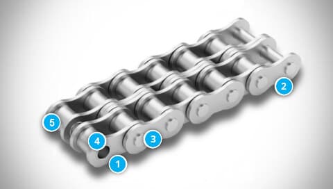 Standard Duplex Roller Chain Construction