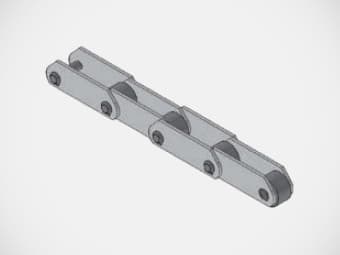 Conveyor Deep-Link Chains with Solid Pins - Illustration