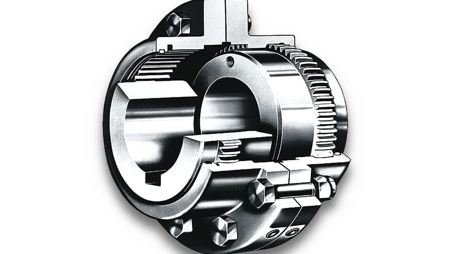 Cutaway view of an ESCOGEAR F coupling