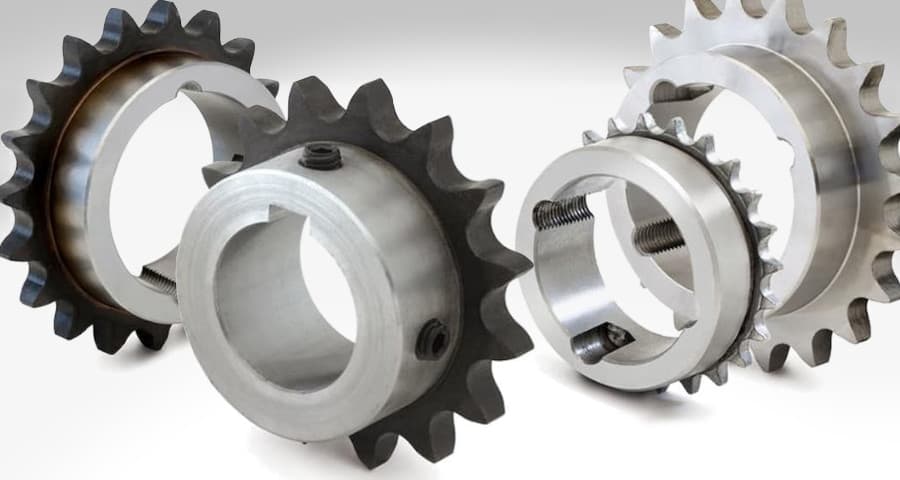 Ready-made sprockets: with a finished bore, hub, and hardened teeth, or Taper Lock bushes solution (illustrative image)