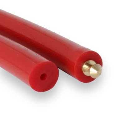PU75A 8.0 × 3.2 - Hollow Smooth (80 ShA, Red) - 100m Roll – Illustrative Image