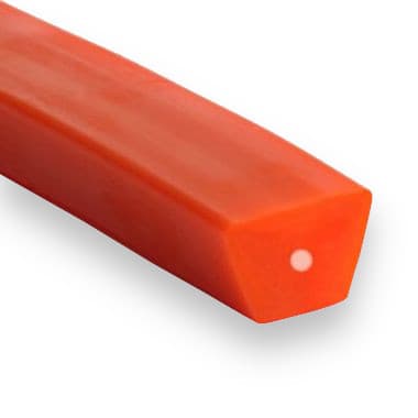 PU75A 13 × 8 (13/A) - Smooth Reinforced (80 ShA, Glass Cord, Orange) - 50m Roll – Illustrative Image