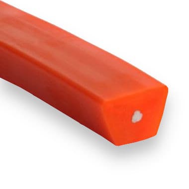 PU80A 22 × 14 (22/C) - Smooth Reinforced (84 ShA, Polyester Cord, Orange) - 30m Roll – Illustrative Image