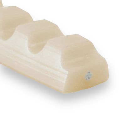 PU95A 17 × 11 (17/B) - Notched Reinforced (95 ShA, Polyester Cord, Beige) - 50m Roll – Illustrative Image