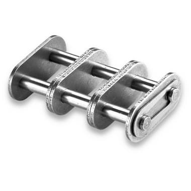 06B-3-NP Standard Straight Connecting Link (Nickel-Plated, 3/8” × 7/32”, DIN 8187) – Illustrative Image
